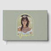 写真パーソナライズされた院生パーティー ゲストブック (正面)