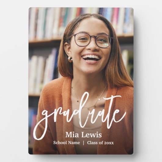 写真パーソナライズされた院生 フォトプラーク (正面)