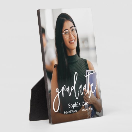 写真パーソナライズされた院生 フォトプラーク (側面)