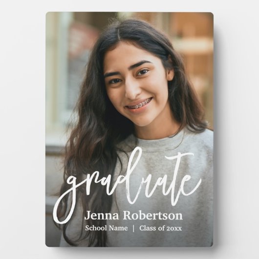 写真パーソナライズされた院生 フォトプラーク (正面)