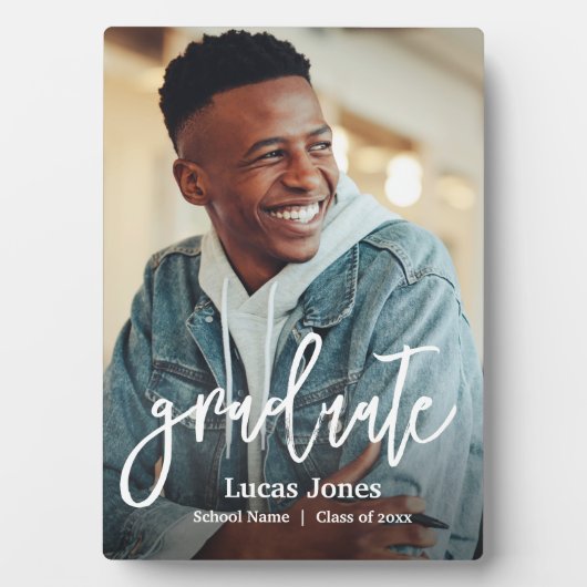 写真パーソナライズされた院生 フォトプラーク (正面)