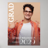 写真パーソナライズされた院生 ポスター (正面)