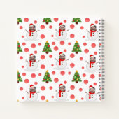 写真パーソナライズされた雪だるまクリスマスゲストブック ノートブック (裏面)