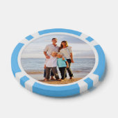 写真パーソナライズされた青10ゲーム ポーカーチップ (シングル)