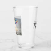 写真パーソナライズされた飲料用ガラス タンブラーグラス (左)