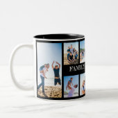 写真パーソナライズされた10枚のコラージュ ツートーンマグカップ (左)