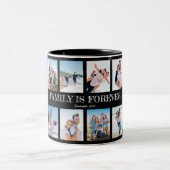 写真パーソナライズされた10枚のコラージュ ツートーンマグカップ (中央)