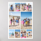 写真パーソナライズされた10枚コラージュ ポスター (正面)