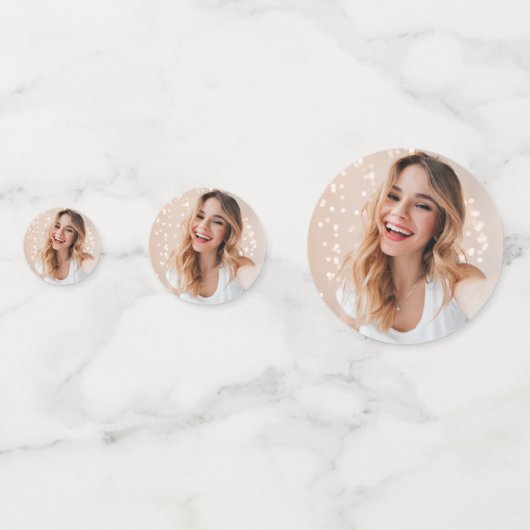 写真パーソナライズされた16番目の誕生日紙吹雪 コンフェッティ (正面)