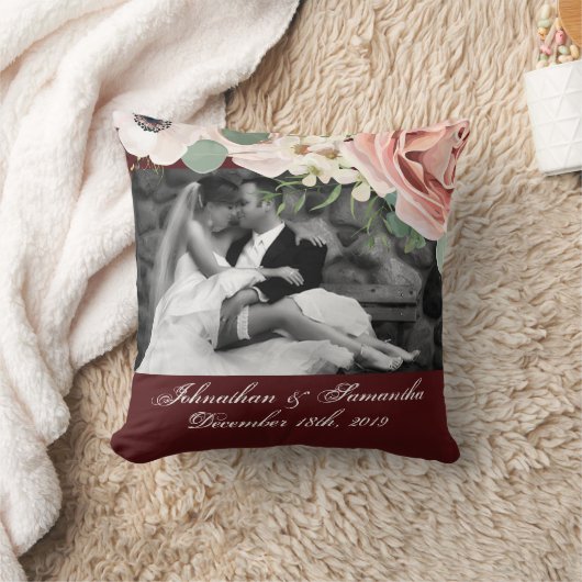 写真パーソナライズされた16"x16"ピロー幾何ワイン クッション (ブランケット)