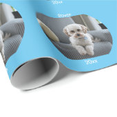 写真パーソナライズされた2行文字カスタム ラッピングペーパー (ロールコーナー)