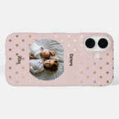 写真パーソナライズされた2行文字カスタム Case-Mate iPhoneケース (裏面 (横))