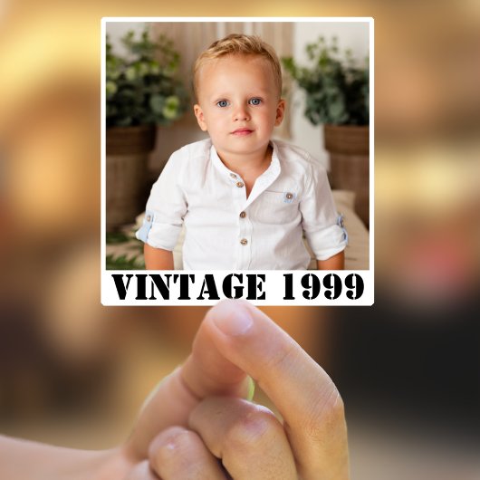 写真パーソナライズされた20日30日40日50日60誕生日 シール