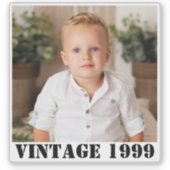 写真パーソナライズされた20日30日40日50日60誕生日 シール (正面)