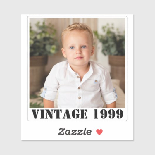 写真パーソナライズされた20日30日40日50日60誕生日 シール (シート)