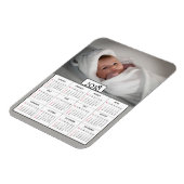 写真パーソナライズされた2018カレンダー磁石 マグネット (左側)
