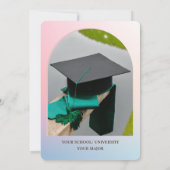 写真パーソナライズされた2024 Archレトロ卒業 招待状 (裏面)