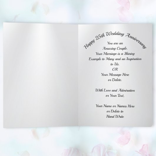 写真パーソナライズされた25周年記念結婚カード カード