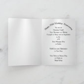 写真パーソナライズされた25周年記念結婚カード カード (内部)