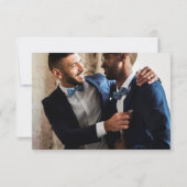 写真パーソナライズされた3枚の愛と感謝 招待状 (裏面)