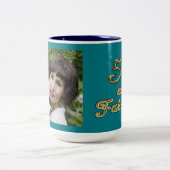 写真パーソナライズされた50と素晴らしい金ゴールドタイポグラフィ ツートーンマグカップ (中央)