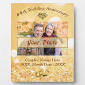 写真パーソナライズされた50周年記念結婚プラーク フォトプラーク (正面)