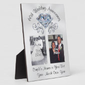 写真パーソナライズされた60周年記念ギフト フォトプラーク (側面)