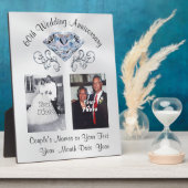 写真パーソナライズされた60周年記念ギフト フォトプラーク (側面)