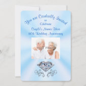 写真パーソナライズされた60周年記念招待状 招待状 (正面)