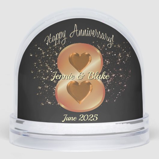 写真パーソナライズされた8周年記念ギフト (正面)