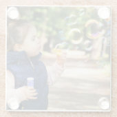 写真パーソナライズされた ガラスコースター (裏面)