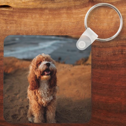 写真パーソナライズされた キーホルダー (裏面)