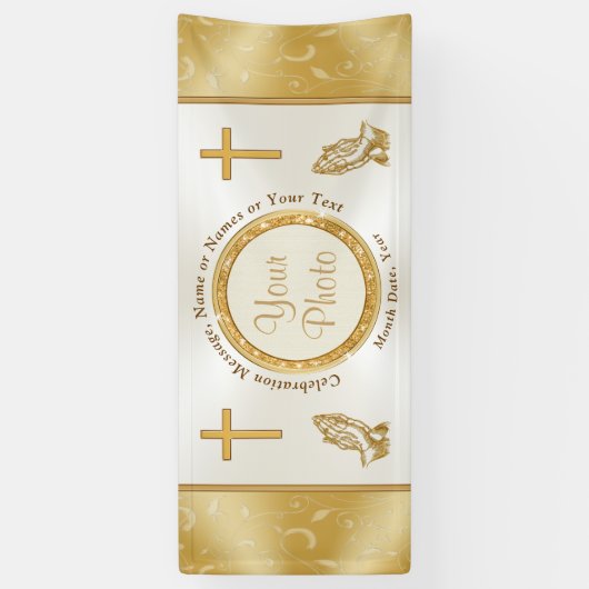 写真パーソナライズされた、クリスチャンバナー販売 横断幕 (縦)