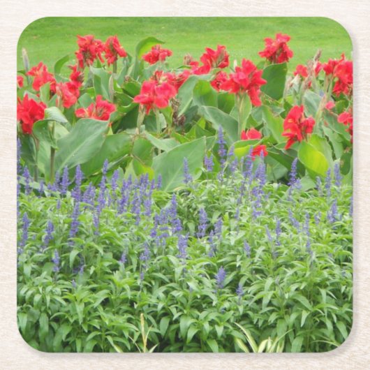 写真パーソナライズされた スクエアペーパーコースター (正面)