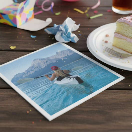 写真パーソナライズされた スタンダードカクテルナプキン