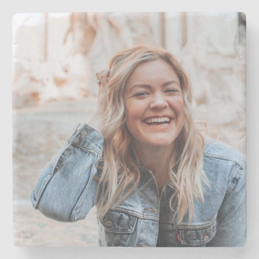 写真パーソナライズされた ストーンコースター (正面)