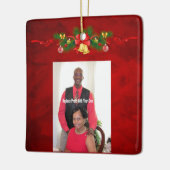 写真パーソナライズされた セラミックオーナメント (左)