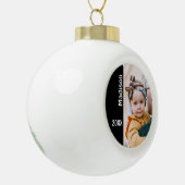 写真パーソナライズされた セラミックボールオーナメント (左)