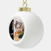 写真パーソナライズされた セラミックボールオーナメント (右)