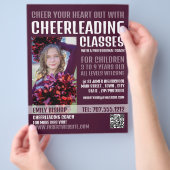 写真パーソナライズされた、チアリーティング教室 チラシ (手)