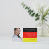 写真パーソナライズされた、ドイツ語講師 名刺 (スタンド正面)