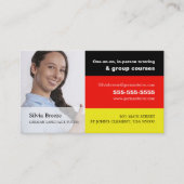 写真パーソナライズされた、ドイツ語講師 名刺 (正面)