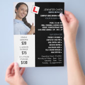 写真パーソナライズされた、ドライビングスクール、インストラクター チラシ (手)