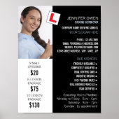 写真パーソナライズされた、ドライビングスクール、インストラクター ポスター (正面)