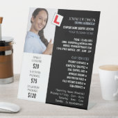 写真パーソナライズされた、ドライビングスクール、インストラクター 台座サイン (インサイチュ)