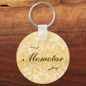 写真パーソナライズされた&ネームゴールデンスタイル キーホルダー (正面)