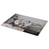 写真パーソナライズされた&ファミリー名キッチンカッティングボア カッティングボード (角)