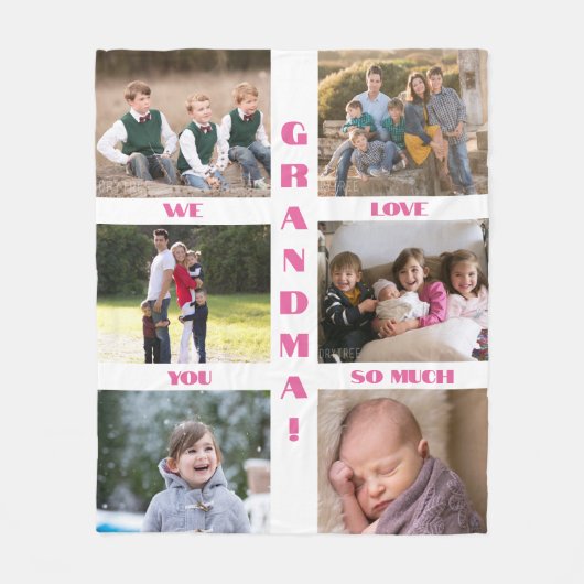 写真パーソナライズされた フリースブランケット (正面)