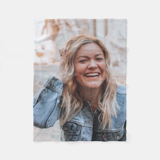 写真パーソナライズされた フリースブランケット (正面)