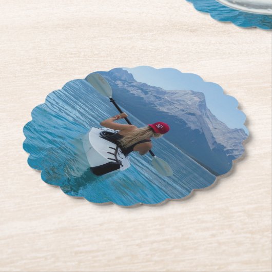 写真パーソナライズされた ペーパーコースター (アングル)